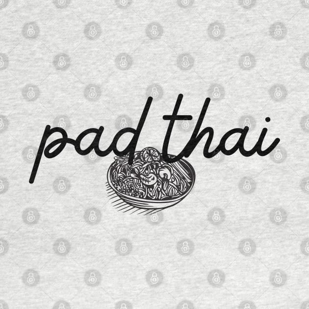 pad thai - black - with sketch by habibitravels